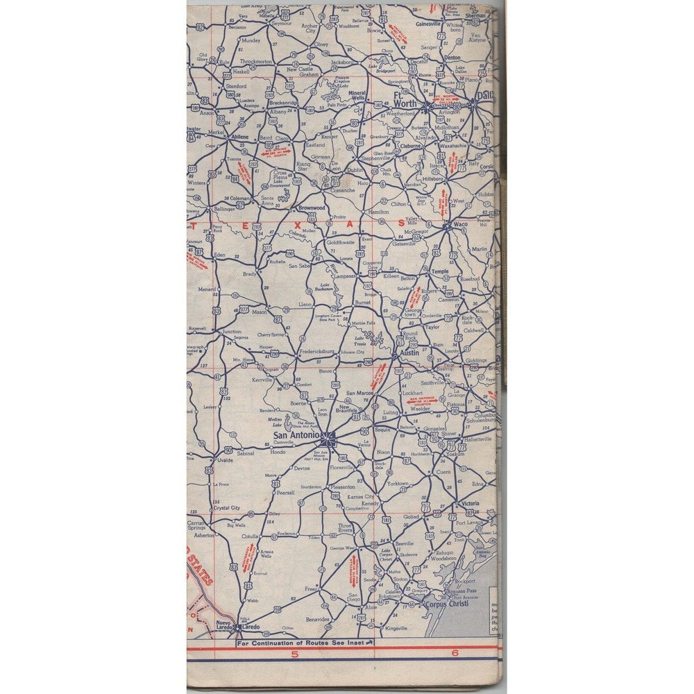 Vintage 1950s Paraland Oil Road Map Central United States Gas Station Art - Picture 2 of 2
